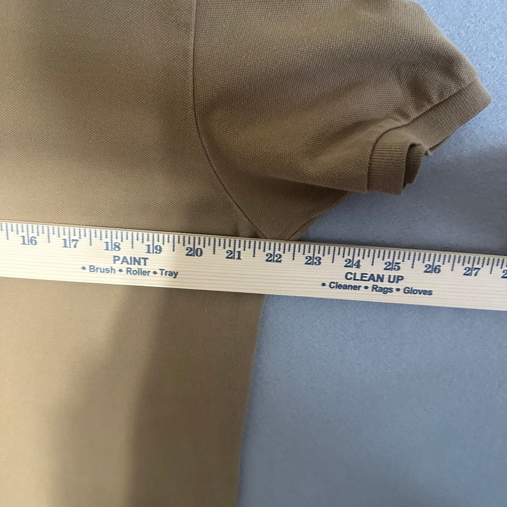 Polo Ralph Lauren Mens XL Custom Fit Short Sleeve Pique Polo Shirt Tan Khaki - Picture 5 of 5